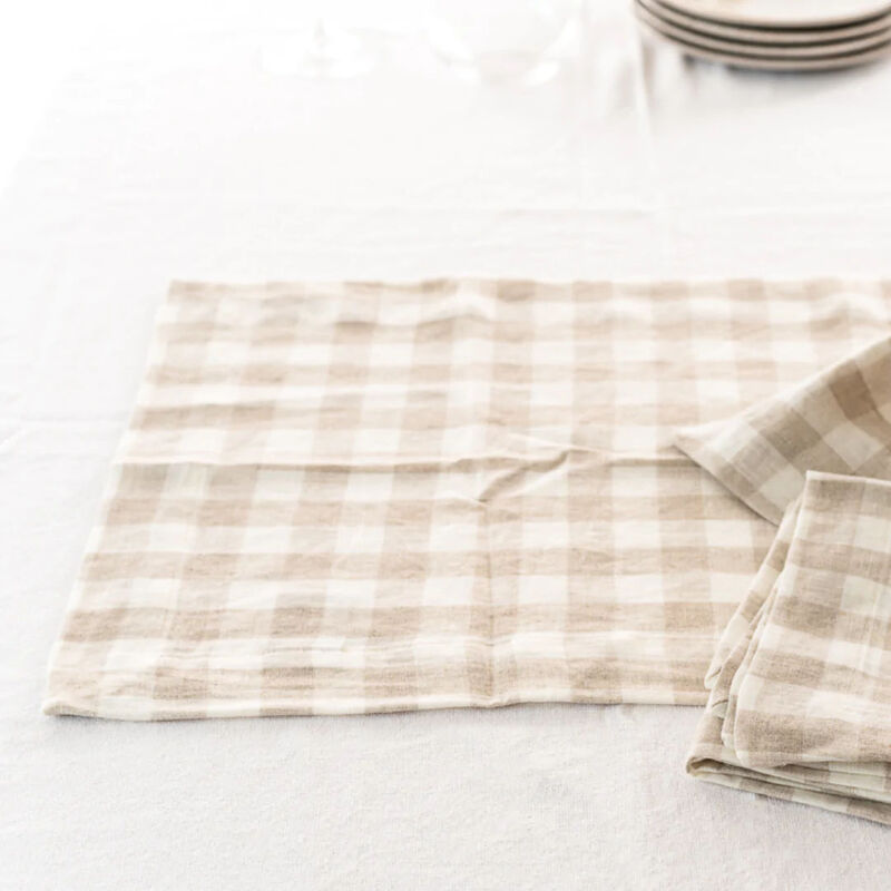 Home Lab 100% French Linen Placemat 50x35cm Set Of 4 image number 1